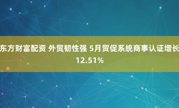 东方财富配资 外贸韧性强 5月贸促系统商事认证增长12.51%